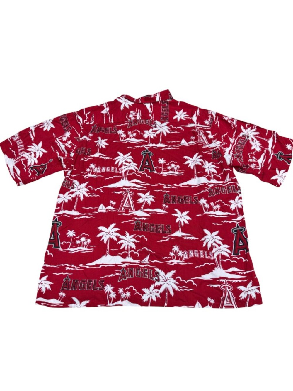 Reyn Spooner Men's Los Angeles Angels MLB SS Hawaiian Shirts Palm Tree, Size XL - Picture 2 of 7
